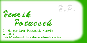 henrik potucsek business card